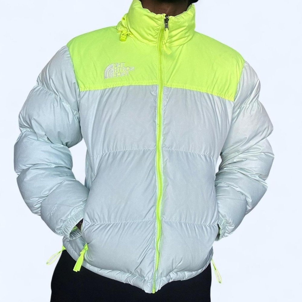 The North Face Men’s 1996 Retro Nuptse Puffer Jacket 700 LightBlue/Green- Medium